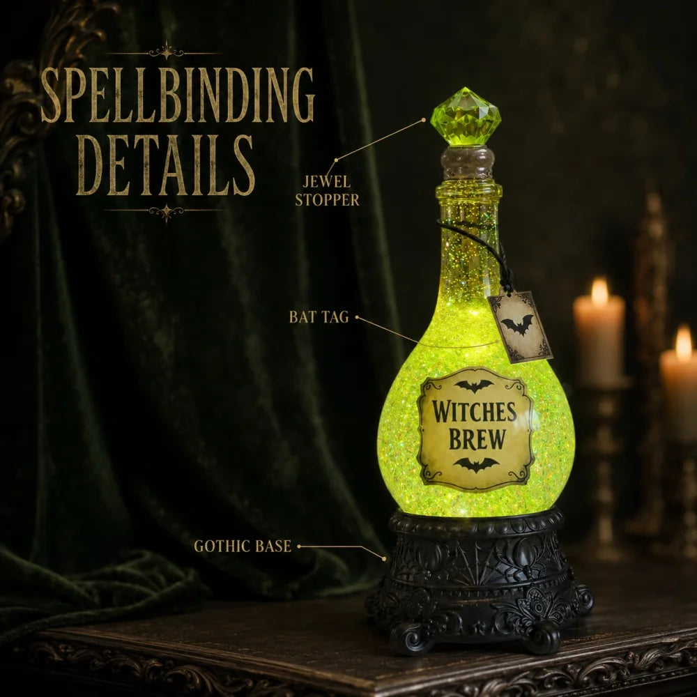 Apothecary bottle ornament shown with its corked stopper