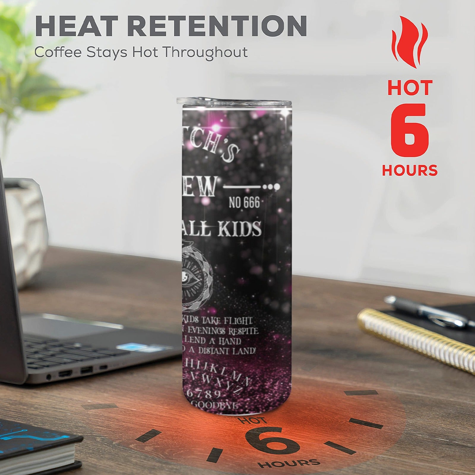 Witches Brew Skinny Tumbler with Lid and Straw-MoonChildWorld