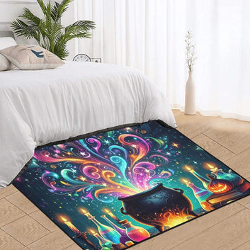 Witches Cauldron Area Rug Witchcraft Carpet-MoonChildWorld