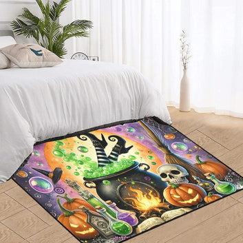 Witches Cauldron Area Rug Witchy Carpet for Halloween-MoonChildWorld