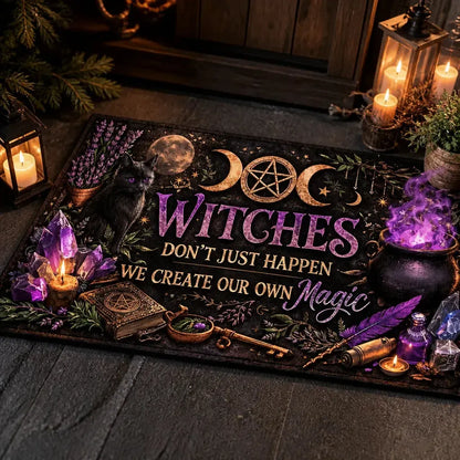Triple Moon Black Cat Witchy Doormat – Wicca Pagan Welcome Mat for Witchy Home Decor_mockup_2.webp