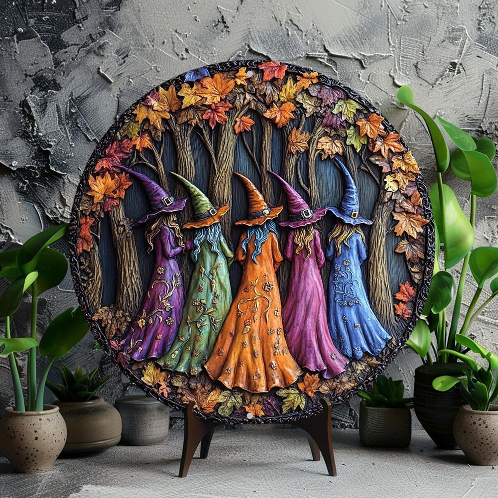 Witches Metal Sign Spooky Wall Decor for Witchy Halloween-MoonChildWorld