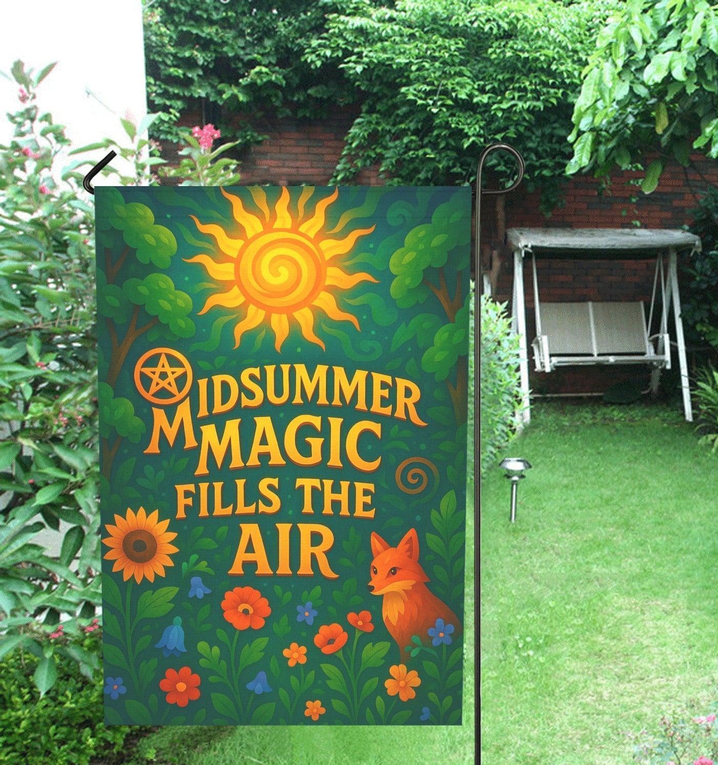 Witches Sabbat Garden Flag and House Flag for Pagan Litha Summer Solstice Decor-MoonChildWorld