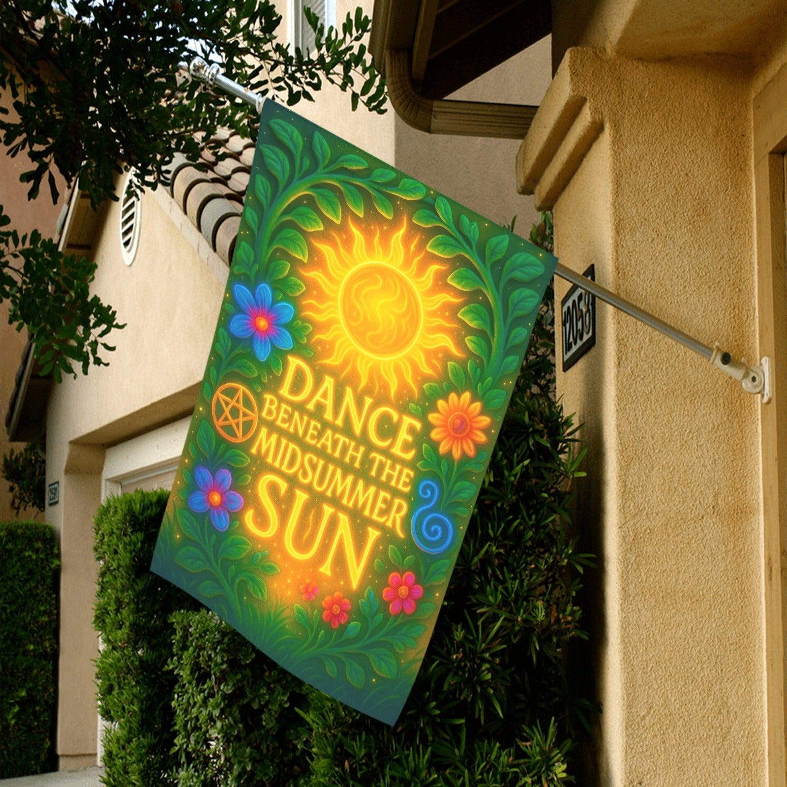 Witches Sabbat Garden Flag and House Flag for Pagan Litha Summer Solstice Decor-MoonChildWorld