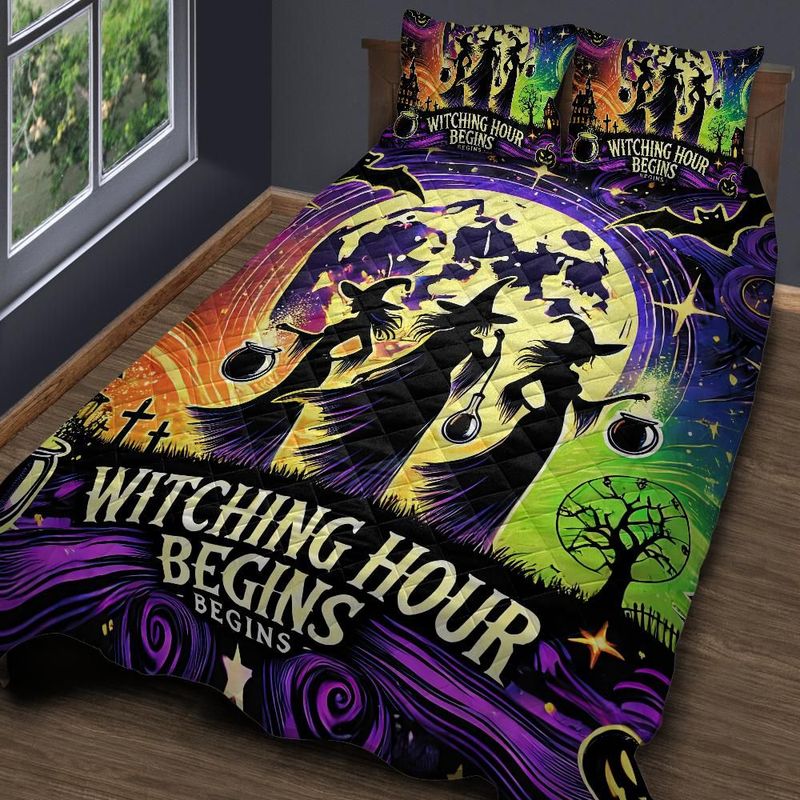Witching Hour Halloween Quilt Bedding Set-MoonChildWorld