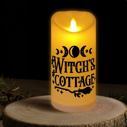 Witch's Cottage Moon Phases Flameless LED Candle-MoonChildWorld