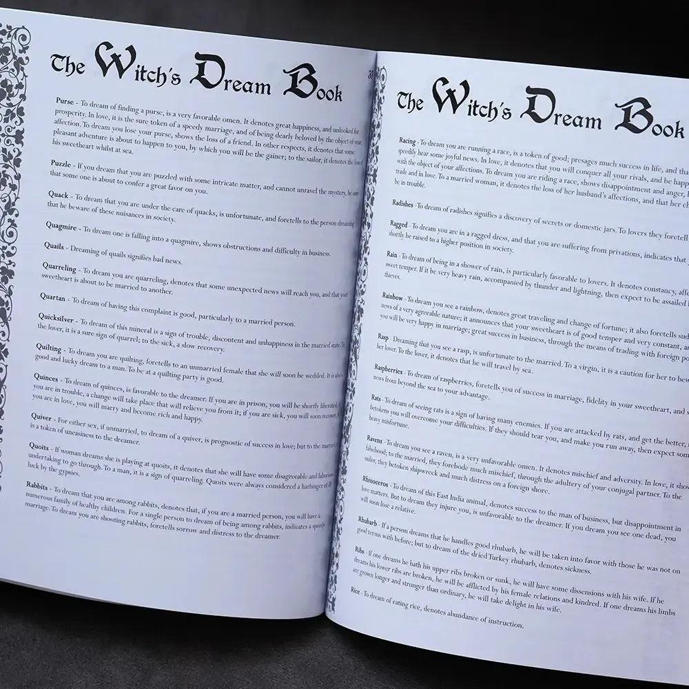 Witch's Dream Book 300-Year-Old Grimoire for Lucid Dreams Interpretations 47 Pages-MoonChildWorld