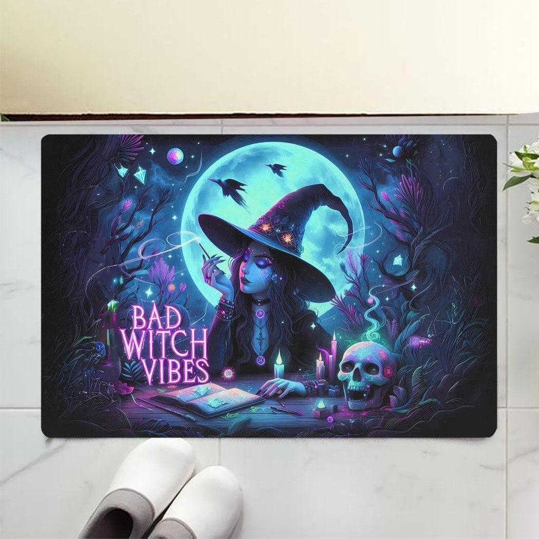 Witchy Doormat Bad Witch Vibes Doormat for Gothic Halloween-MoonChildWorld