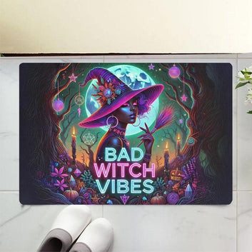 Witchy Doormat Bad Witch Vibes Doormat for Gothic Halloween-MoonChildWorld