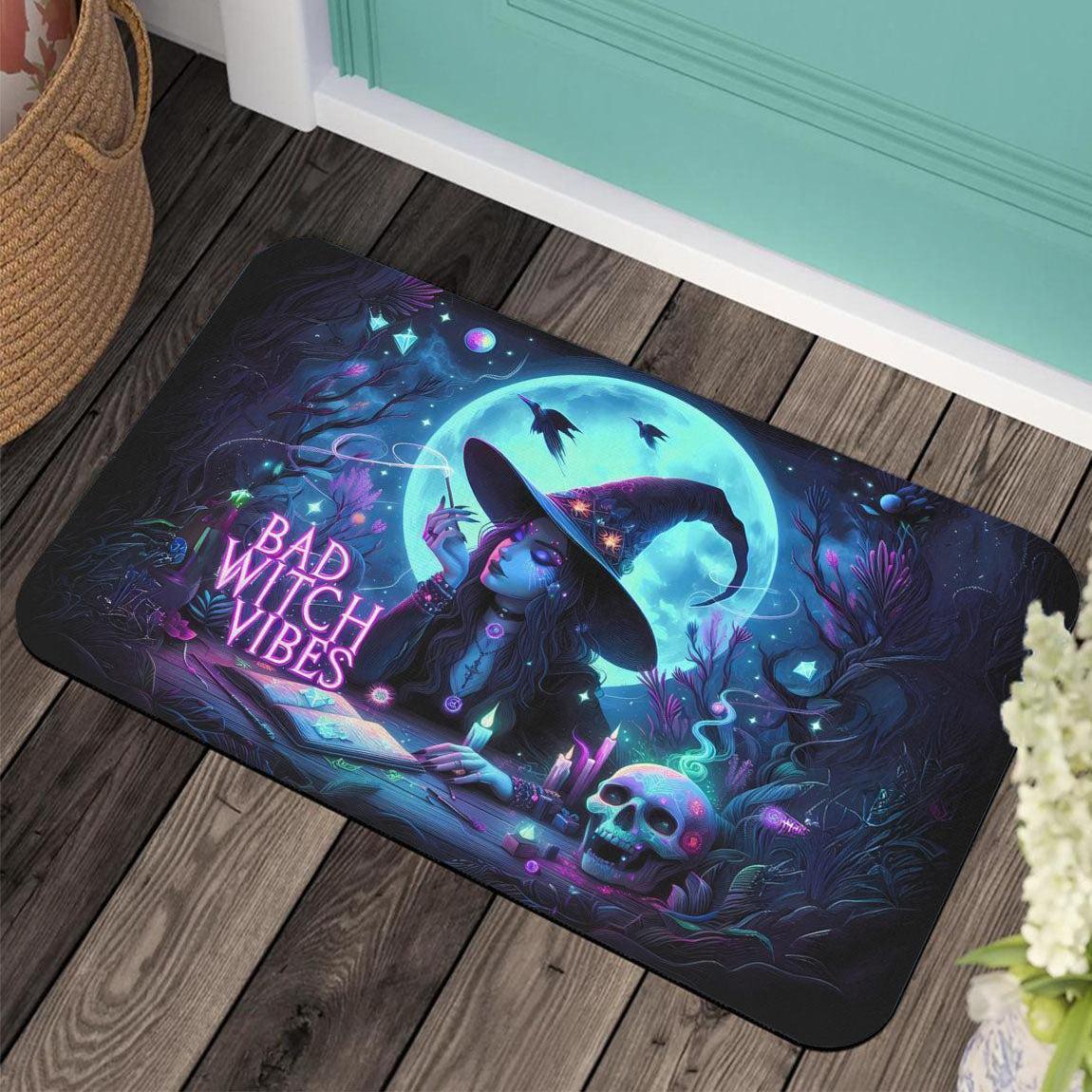 Witchy Doormat Bad Witch Vibes Doormat for Gothic Halloween-MoonChildWorld