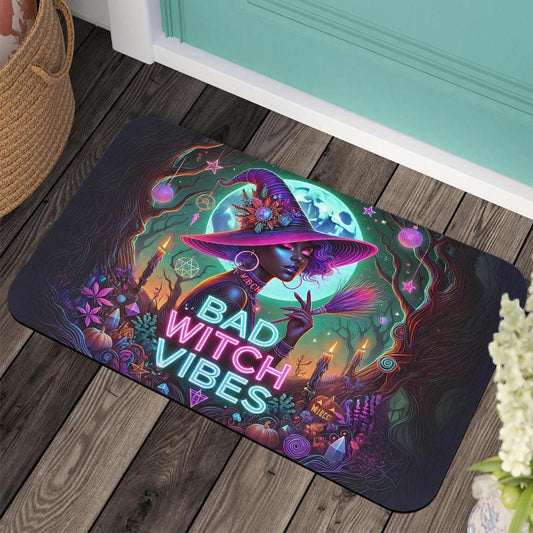 Witchy Doormat Bad Witch Vibes Doormat for Gothic Halloween-MoonChildWorld