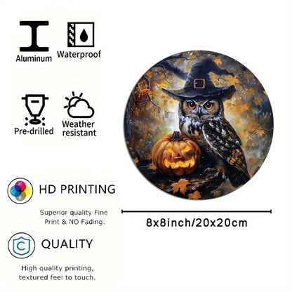 Witchy Owl Metal Sign Vintage Halloween Metal Sign-MoonChildWorld