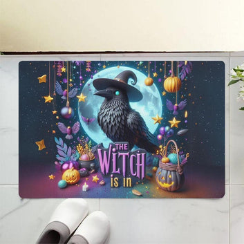 Witchy Raven Doormat Gothic Crow Doormat for Halloween-MoonChildWorld