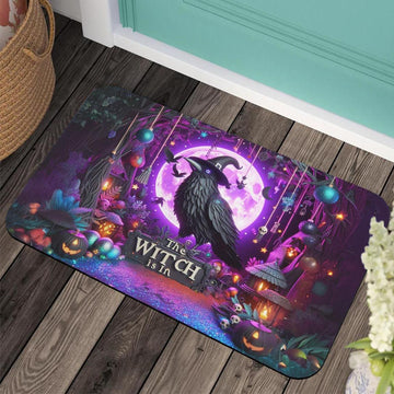 Witchy Raven Doormat Gothic Crow Doormat for Halloween-MoonChildWorld
