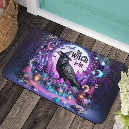 Witchy Raven Doormat Gothic Crow Doormat for Halloween-MoonChildWorld