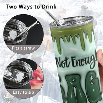 Witchy Skinny Tumbler with Lid and Straw-MoonChildWorld