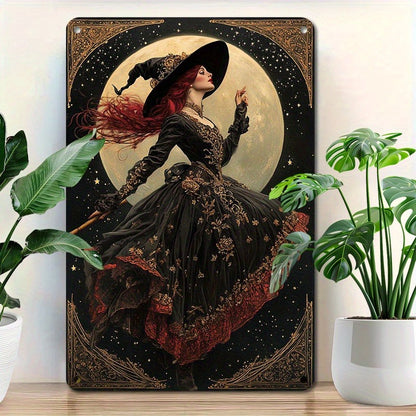 Witchy Wall Art Gothic Witch Metal Sign for Halloween, Christmas-MoonChildWorld