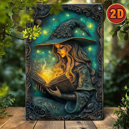 Witchy Wall Art Gothic Witch Metal Sign for Halloween, Christmas-MoonChildWorld