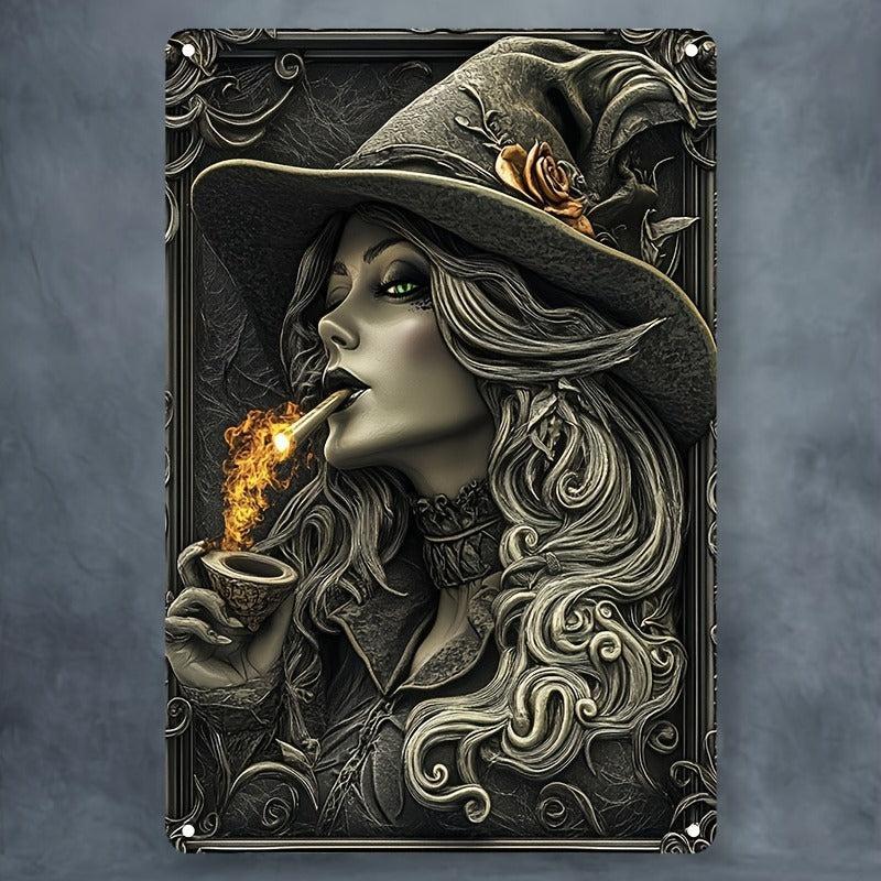 Witchy Wall Art Gothic Witch Metal Sign for Halloween, Christmas-MoonChildWorld