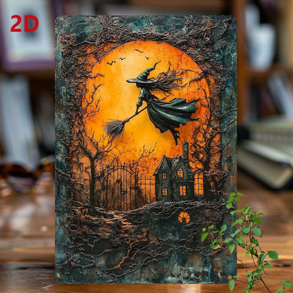 Witchy Wall Art Gothic Witch Metal Sign for Halloween, Christmas-MoonChildWorld