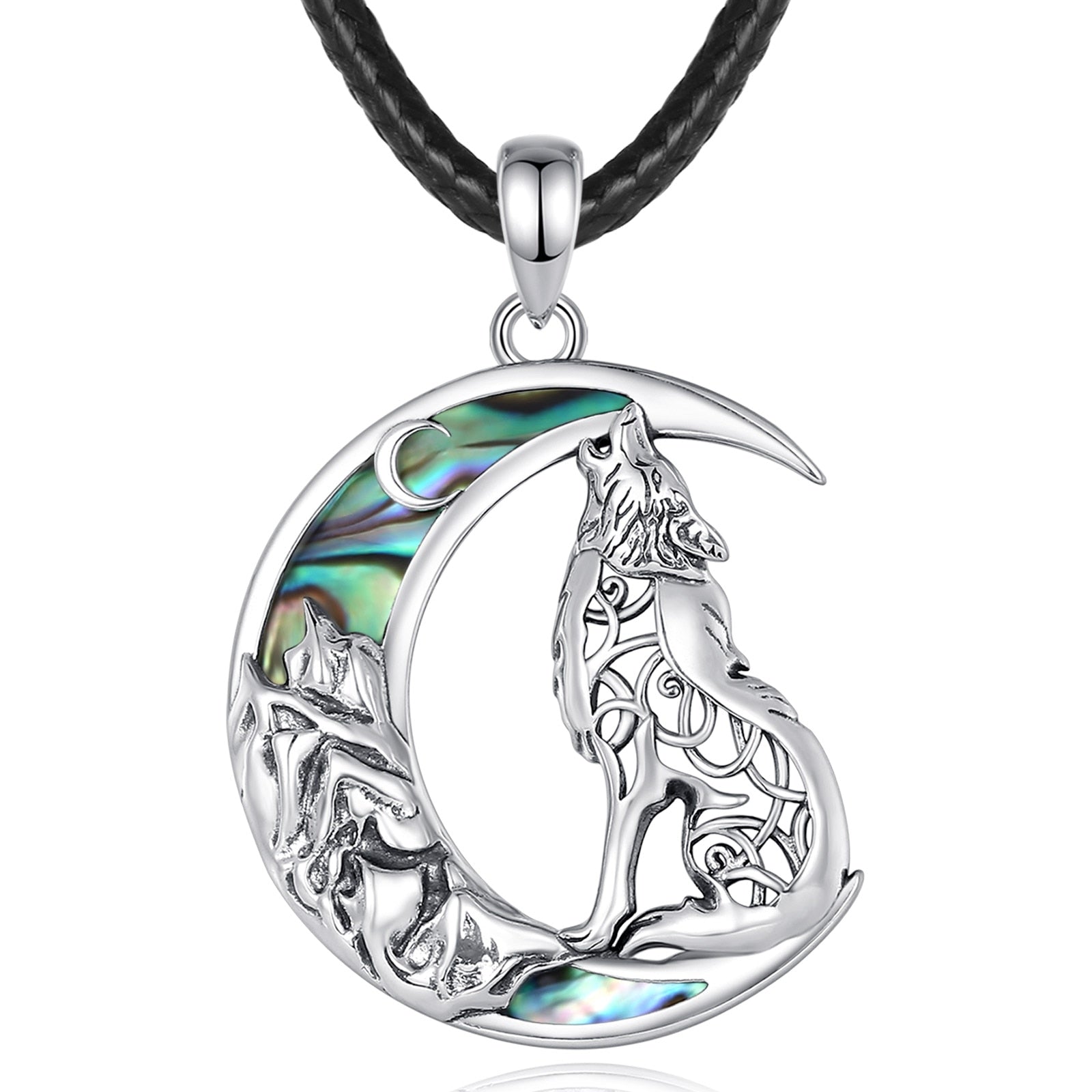 Witchy Wolf Moon Necklace-MoonChildWorld