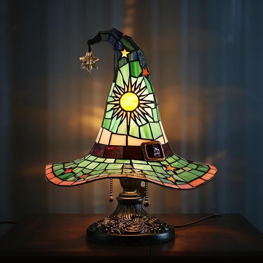 Wizard Hat Lamp Retro Creative Led Night Light Witch Desk Lamp for Halloween Home Decor-MoonChildWorld