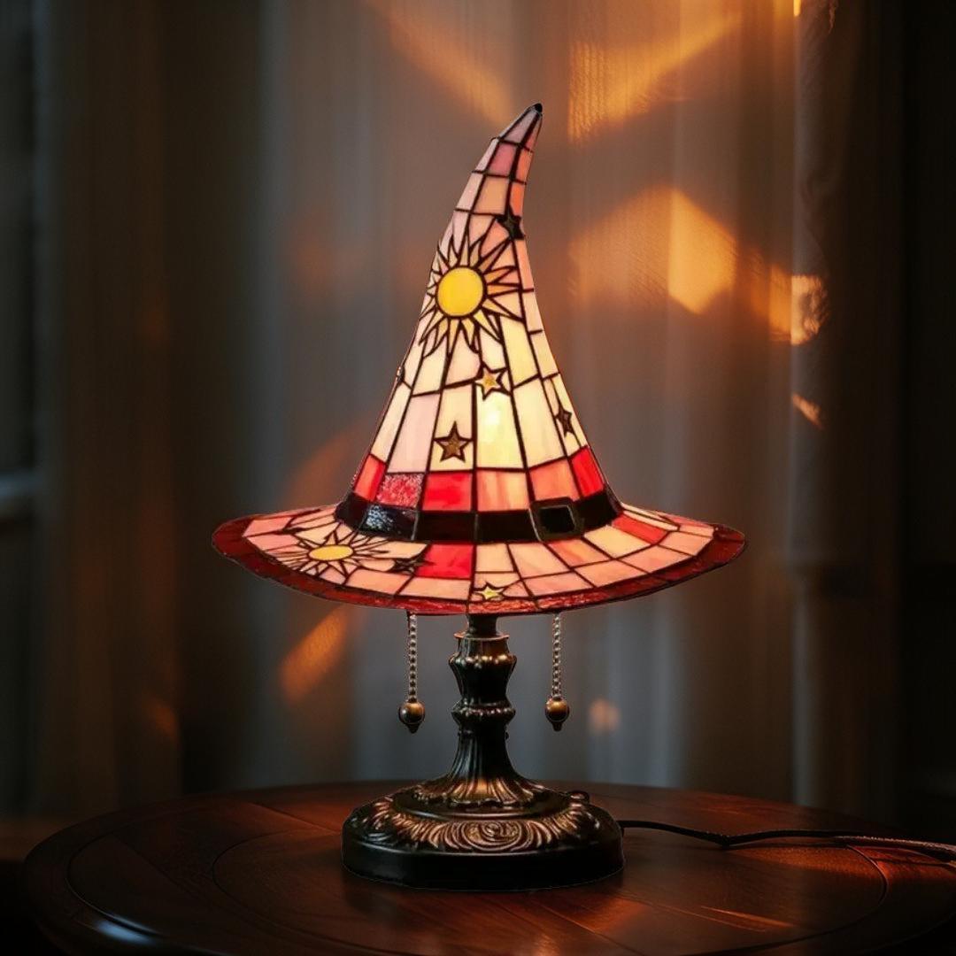 Wizard Hat Lamp Retro Creative Led Night Light Witch Desk Lamp for Halloween Home Decor-MoonChildWorld