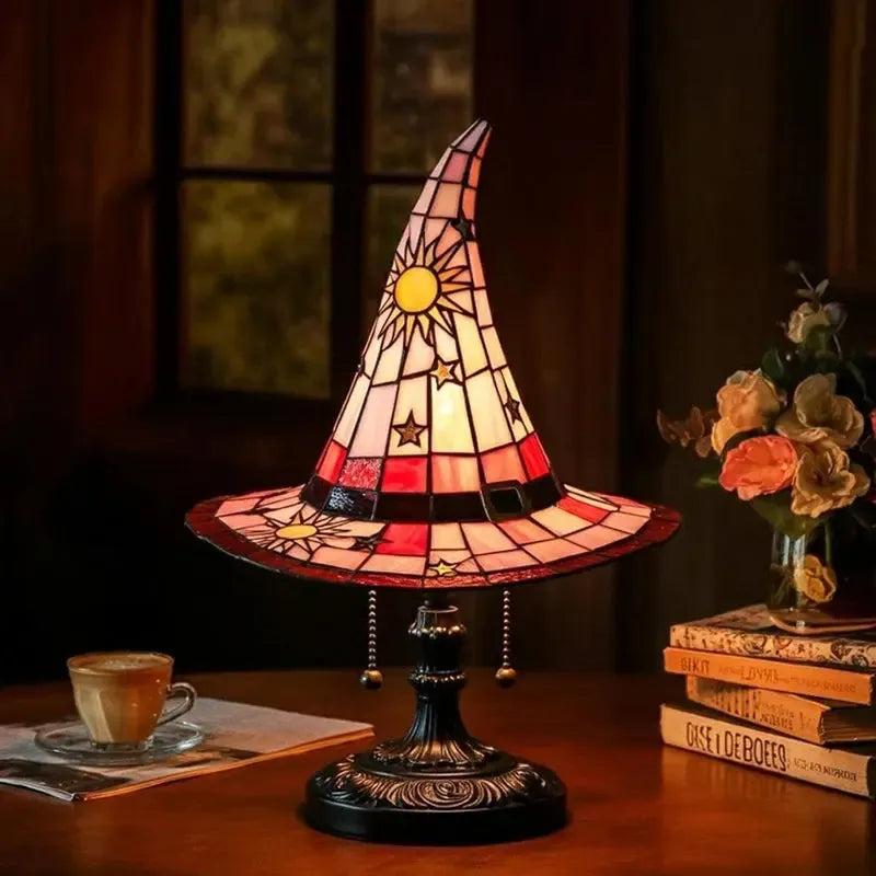 Wizard Hat Lamp Retro Creative Led Night Light Witch Desk Lamp for Halloween Home Decor-MoonChildWorld