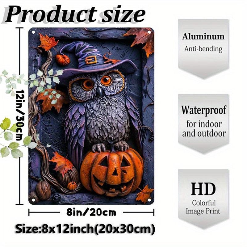 Wizard Owl Wall Art Owl Metal Sign Witchy Owl Decor-MoonChildWorld