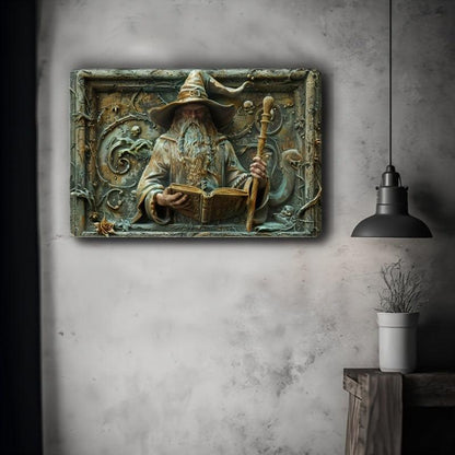 Wizard Wall Art Male Witch Metal Sign Witchcraft Wall Decor-MoonChildWorld