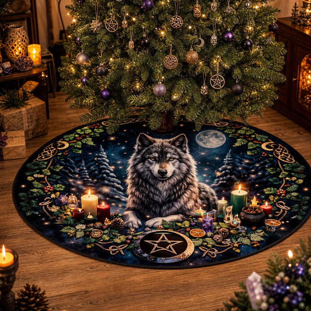 Wolf Yule Tree Skirt – Pagan Witch Gothic Decor_mockup_1.webp