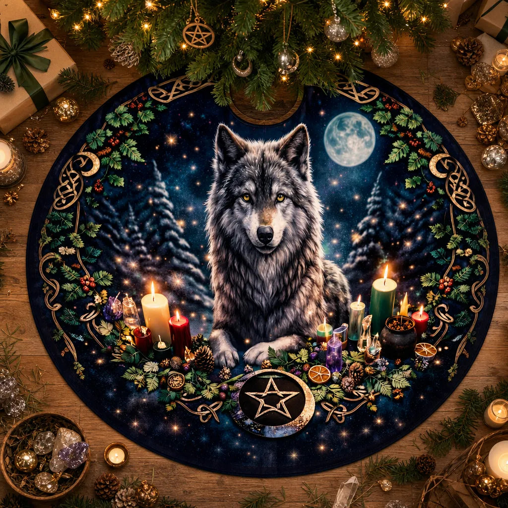Wolf Yule Tree Skirt – Pagan Witch Gothic Decor_mockup_2.webp