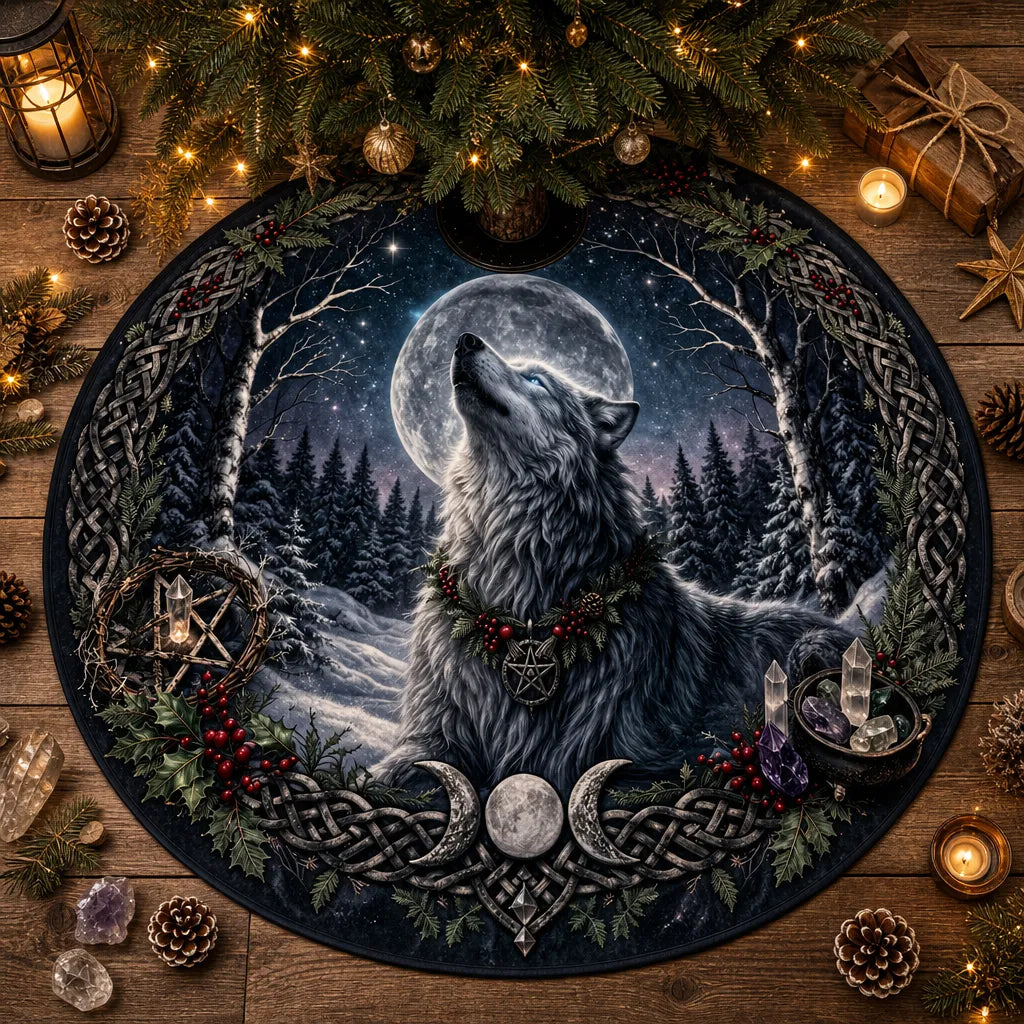 Wolf Yule Tree Skirt – Pagan Witchy Gothic Decor_mockup_2.webp