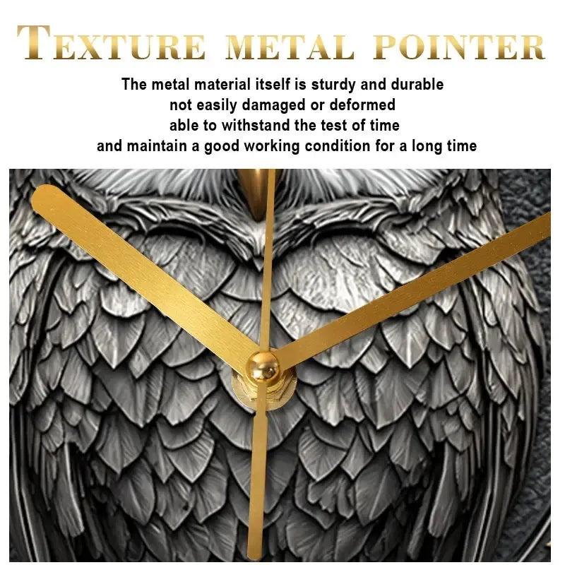 Wooden Wall Clock with Mystic Owl-MoonChildWorld