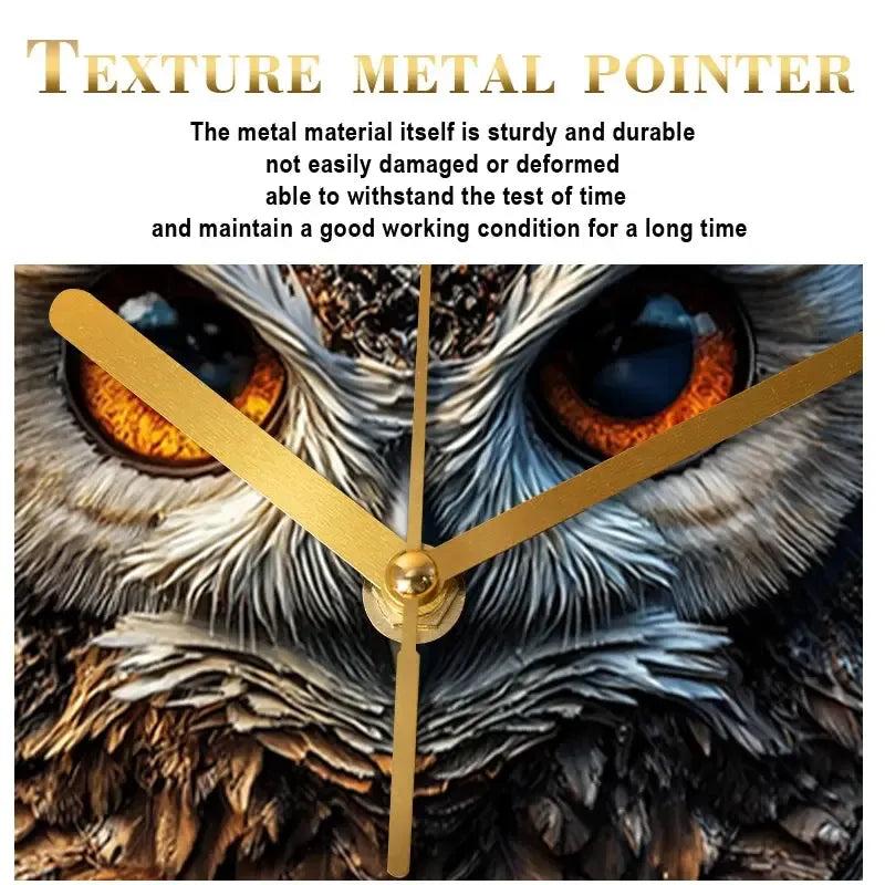 Wooden wall clock with mystic owl - Owl Wall Clock Home Decor-MoonChildWorld