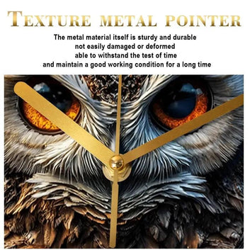 Wooden wall clock with mystic owl - Owl Wall Clock Home Decor-MoonChildWorld