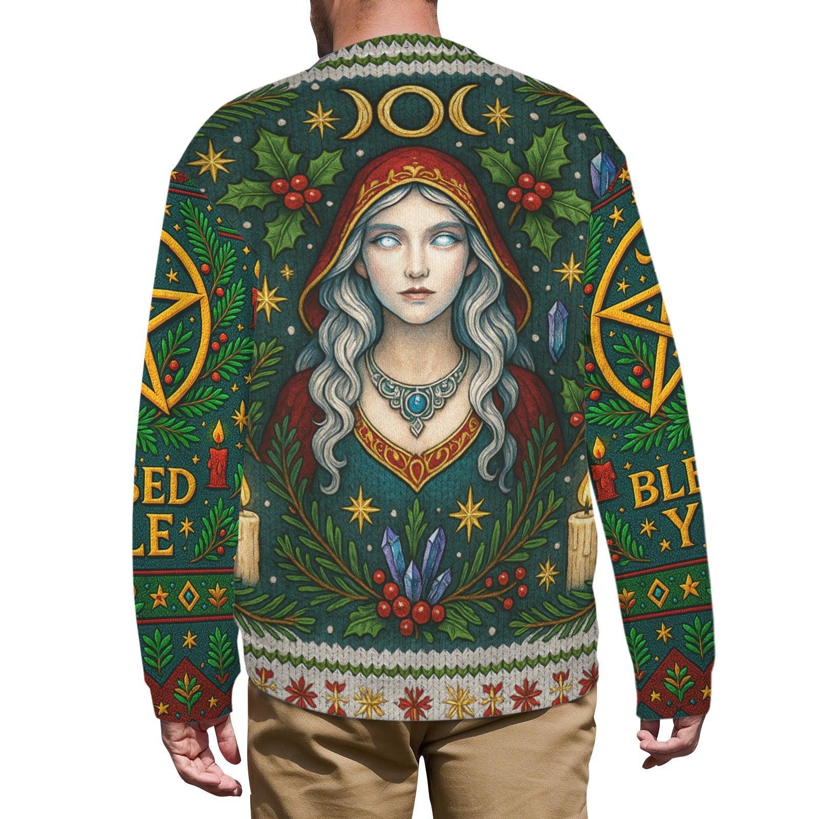 Yule Goddess Pagan Sweatshirt Wicca Christmas Sweater-MoonChildWorld