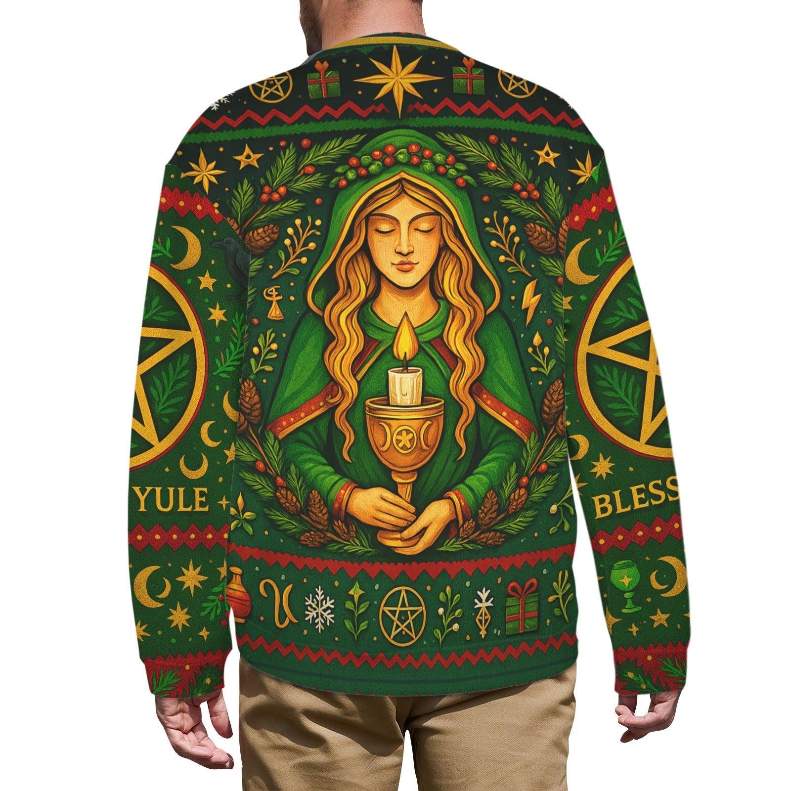 Yule Goddess Pagan Sweatshirt Wicca Christmas Sweater-MoonChildWorld