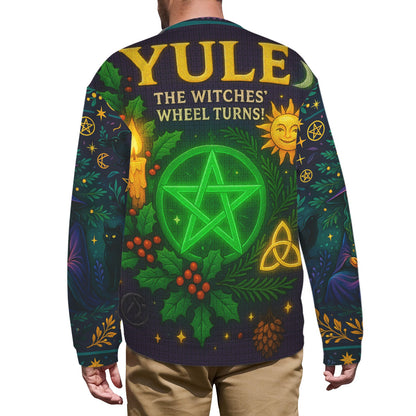Yule Witch Christmas Sweater Wicca Christmas Sweatshirt-MoonChildWorld