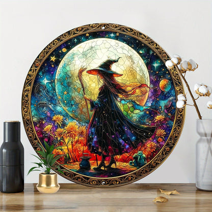 Yule Witch Metal Sign Witchy Christmas Home Decor-MoonChildWorld