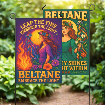 Wiccan Beltane Sabbat Garden Flag and House Flag for Pagan Home Decor