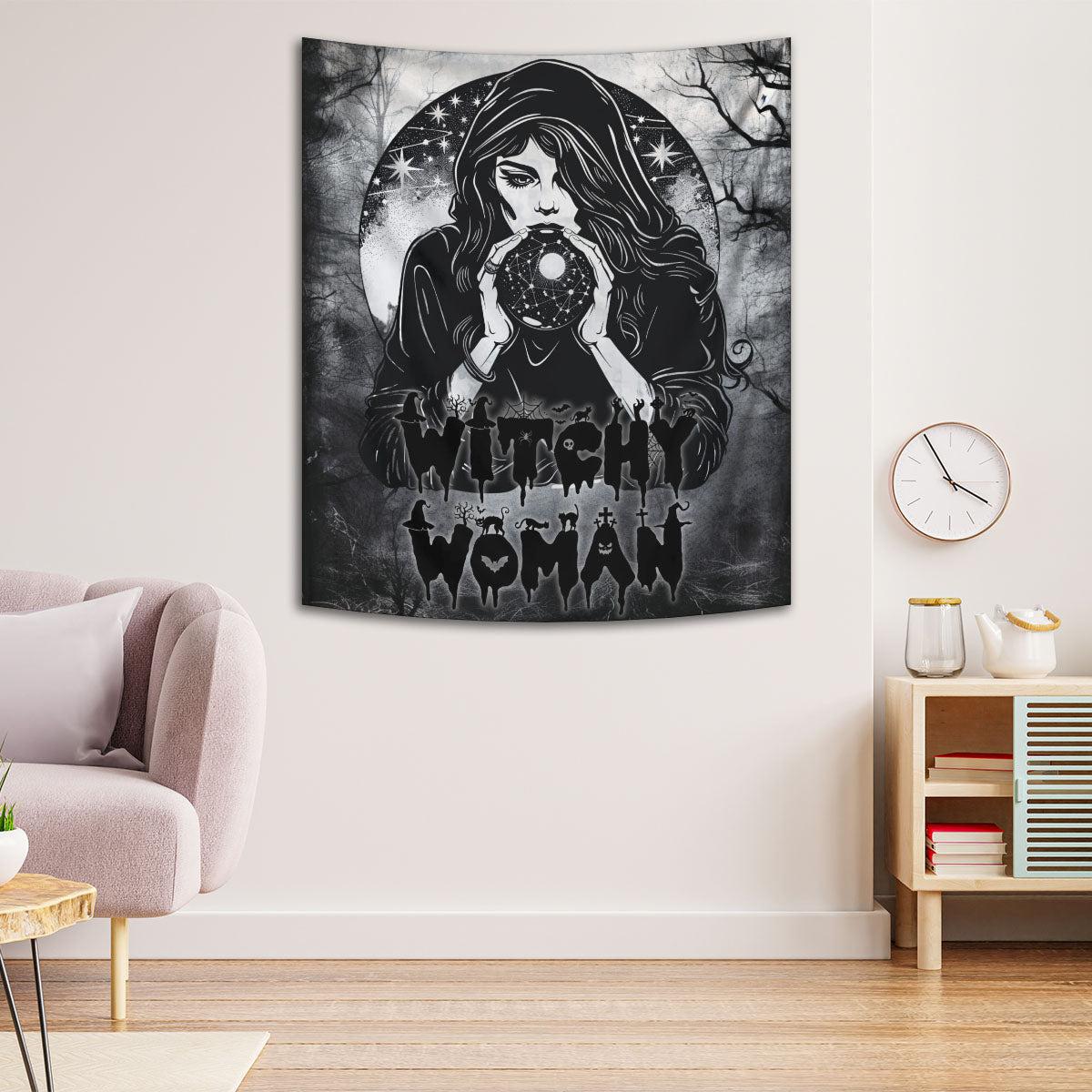 Witchy Woman Tapestry Gothic Wall Hanging-MoonChildWorld