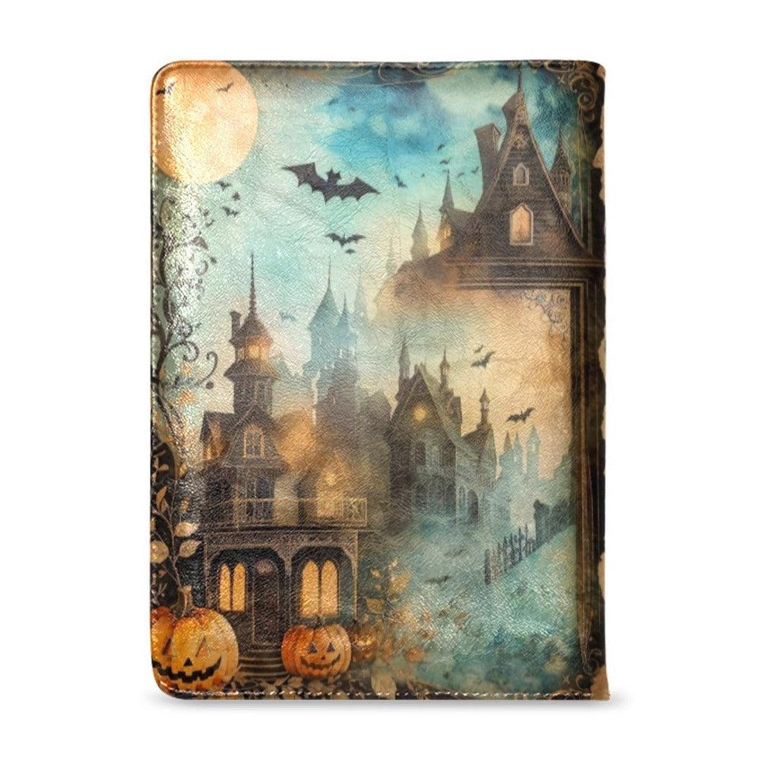 Haunted House Halloween Leather Notebook A5-MoonChildWorld