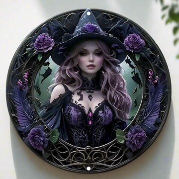 Vintage Sacred Witch Metal Sign-MoonChildWorld