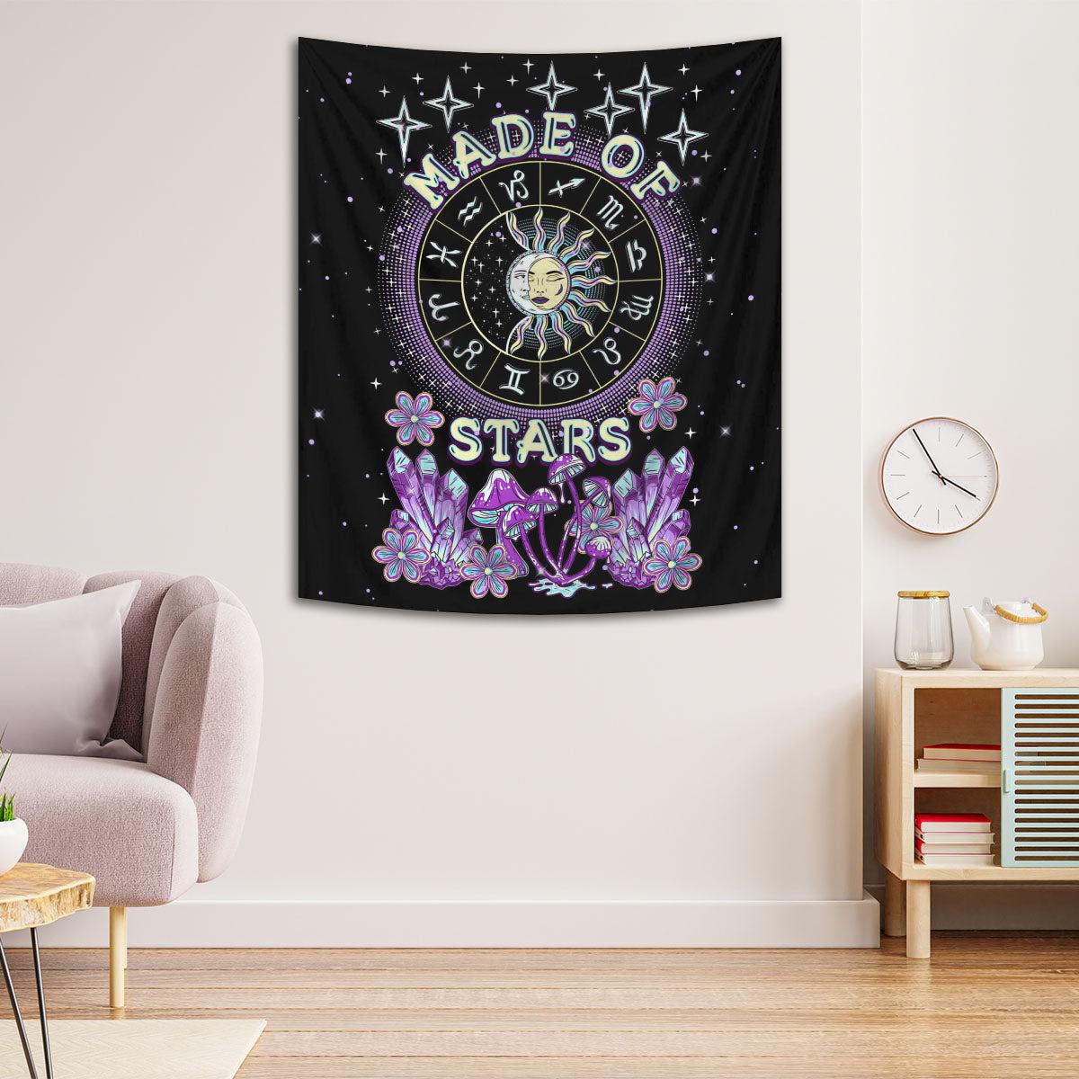 Star Sun Moon Tapestry Mystic Wall Hanging-MoonChildWorld