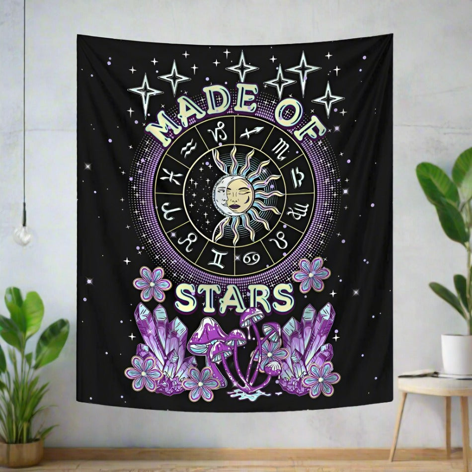 Star Sun Moon Tapestry Mystic Wall Hanging-MoonChildWorld