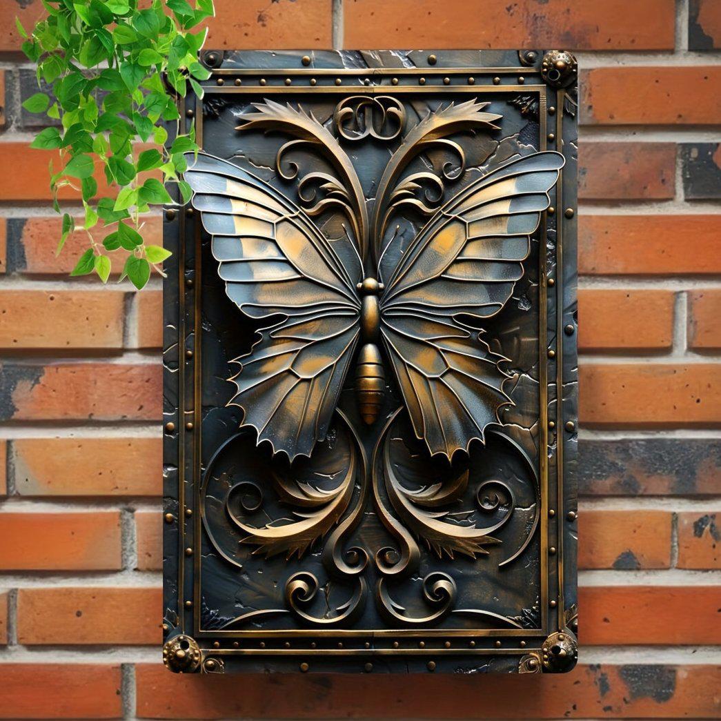 Charming Butterfly Wall Art Butterfly Metal Sign for Gothic Decor-MoonChildWorld