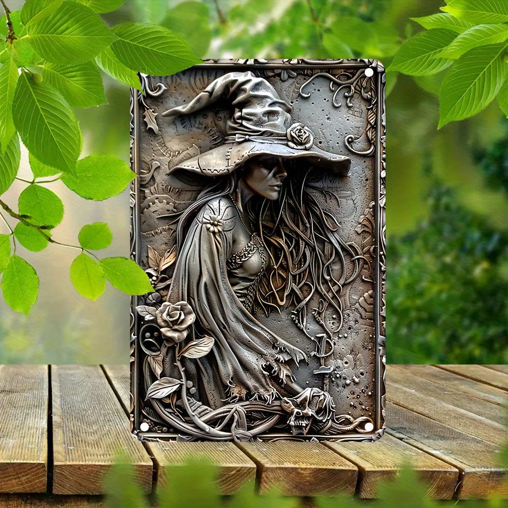 Dark Witch Wall Art Witchy Metal Sign for Halloween Wall Decor-MoonChildWorld