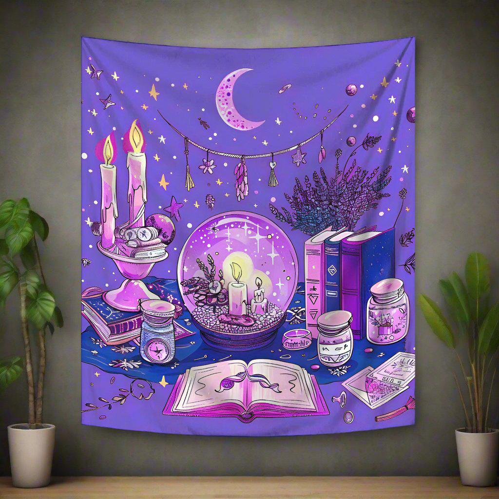 Magick Wicca Tapestry Witchy Wall Hanging-MoonChildWorld