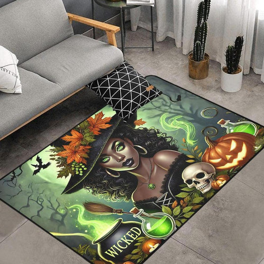 Potion Witch Carpet Gothic Witch Area Rug for Halloween